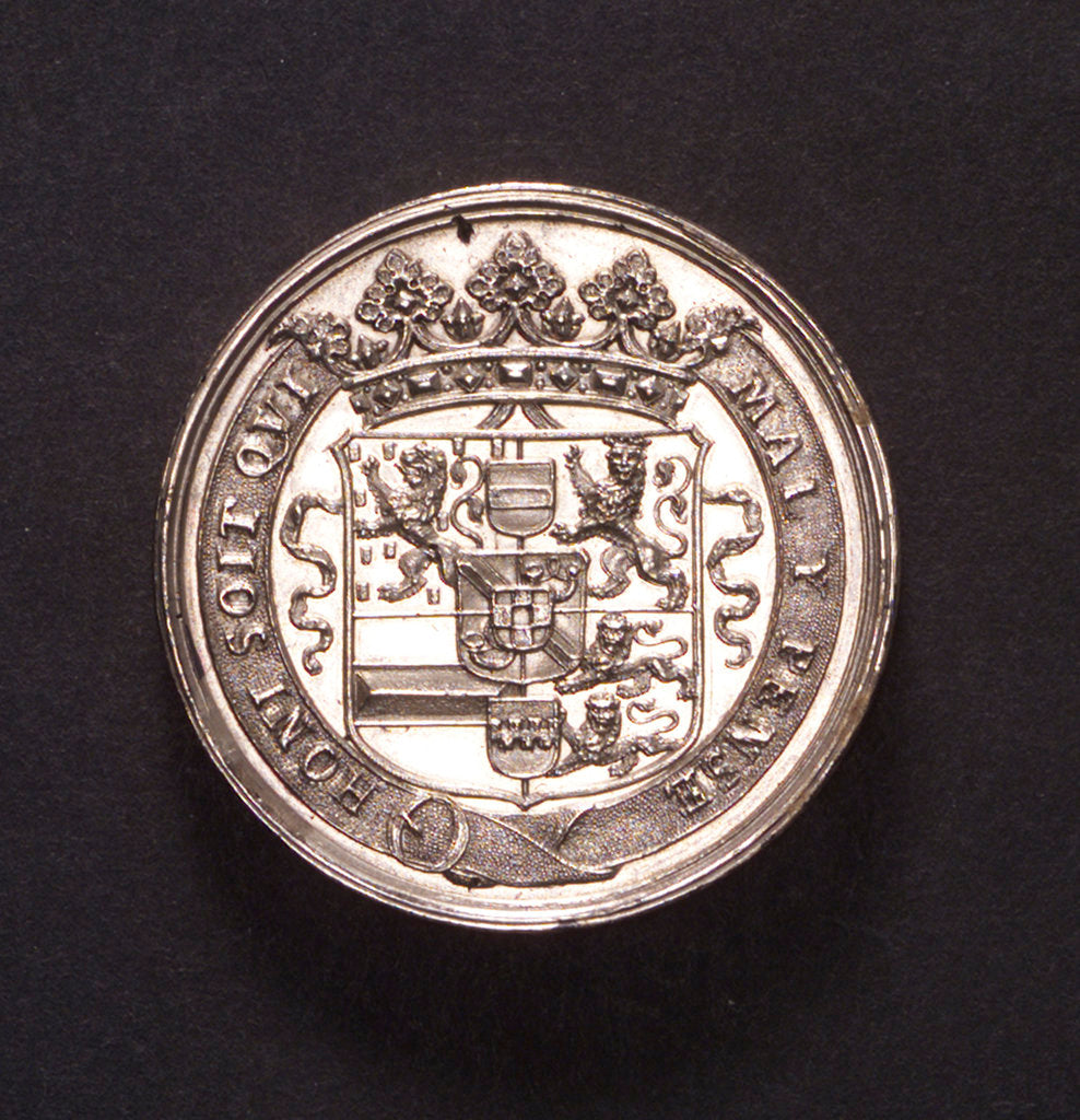 Detail of Medal commemorating William of Orange appointed Captain-General and Admiral, 1672; reverse by unknown