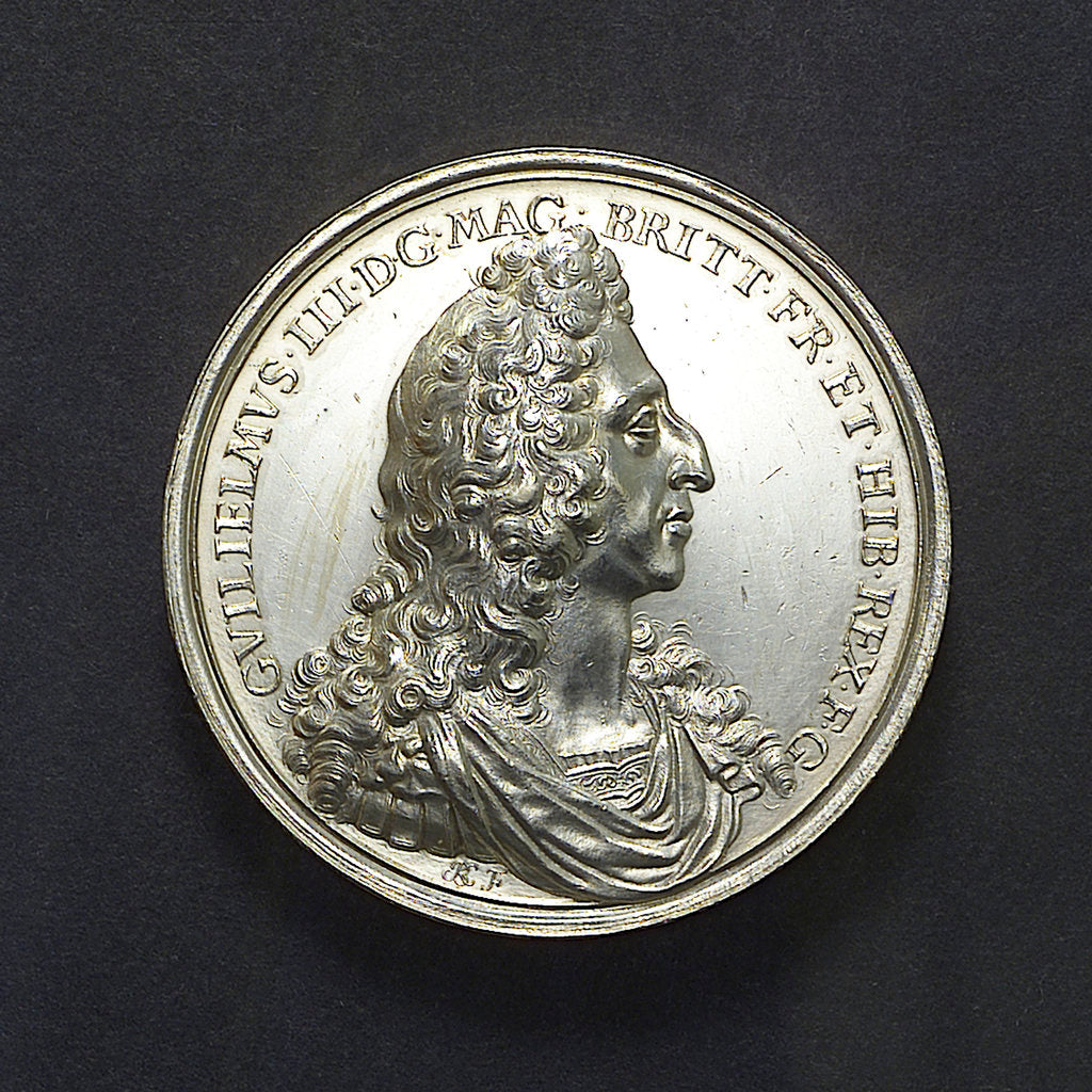 Detail of Medal commemorating the Battle of La Hogue, 1692; obverse by J. Boskam