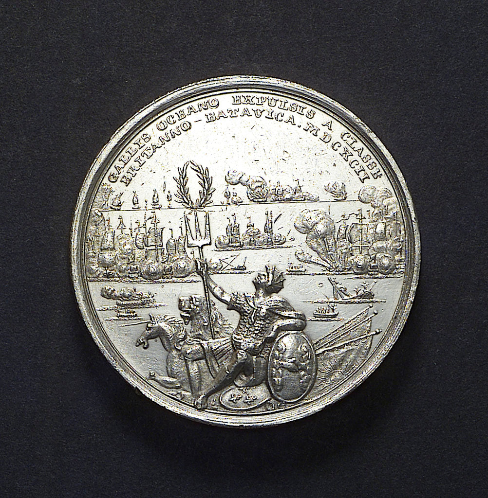 Detail of Medal commemorating the Battle of La Hogue, 1692; obverse by R. Arondeaux