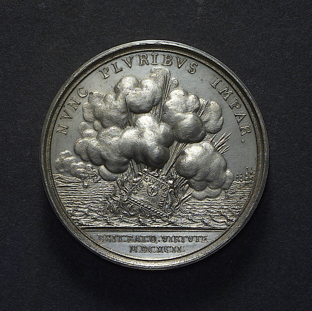 Detail of Medal commemorating the Battle of La Hogue, 1692; reverse by unknown