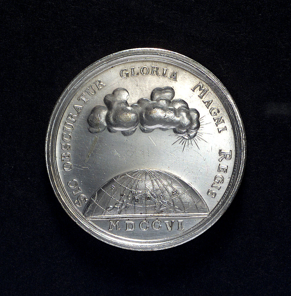 Detail of Medal commemorating the relief of Barcelona and other successes, 1706; obverse by M. Smeltzing