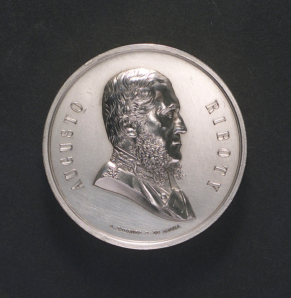 Detail of Medal commemorating Admiral Riboty; obverse by A. Pieroni