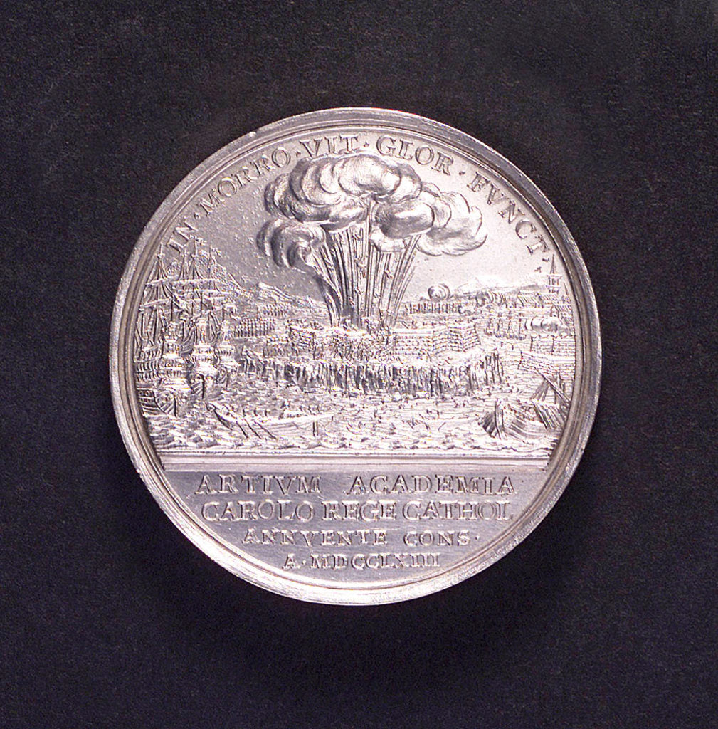 Detail of Medal commemorating the defence of Havana, 1763; reverse by T. F. Prieto