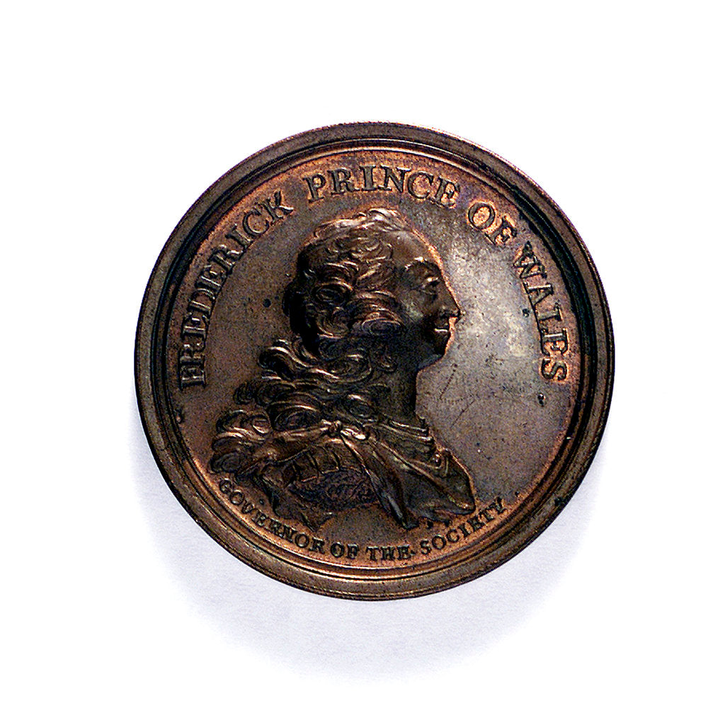 Detail of Medal commemorating the Free British Fishery Society; obverse by L.C. Koch