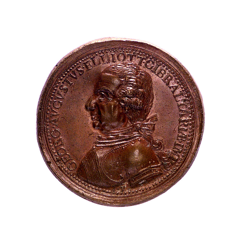 Detail of Medal commemorating the defence of Gibraltar and General Eliott, 1779-83; obverse by J. Weber