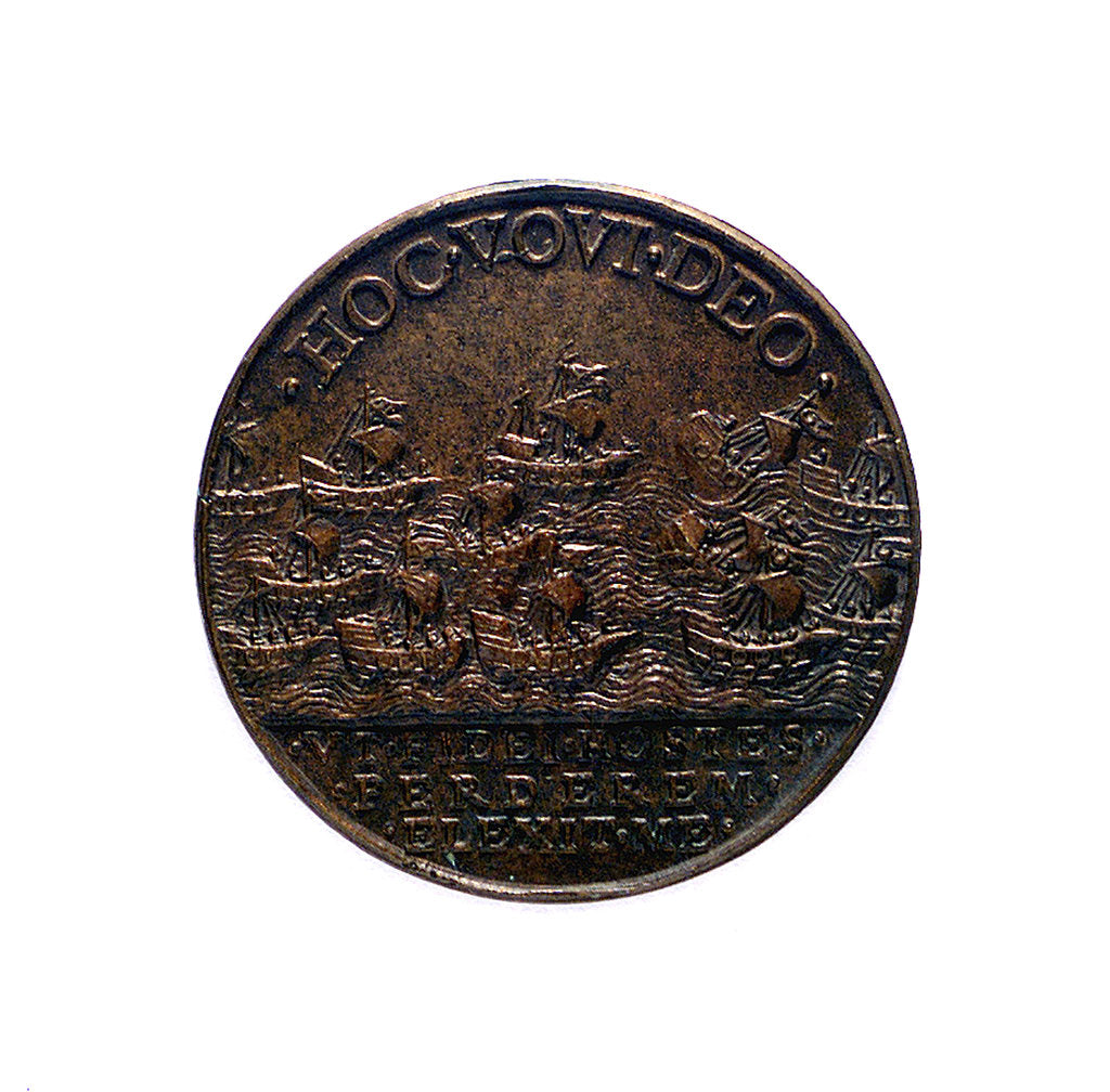Detail of Medal commemorating the defeat of the Turkish fleet, 1455; reverse by unknown