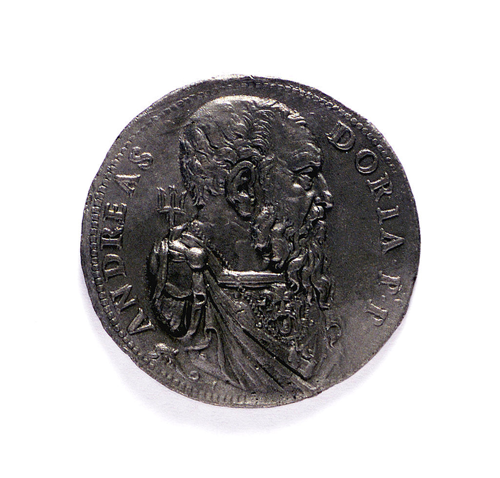 Detail of Medal commemorating Admiral Andrea Doria; obverse by L. Leoni