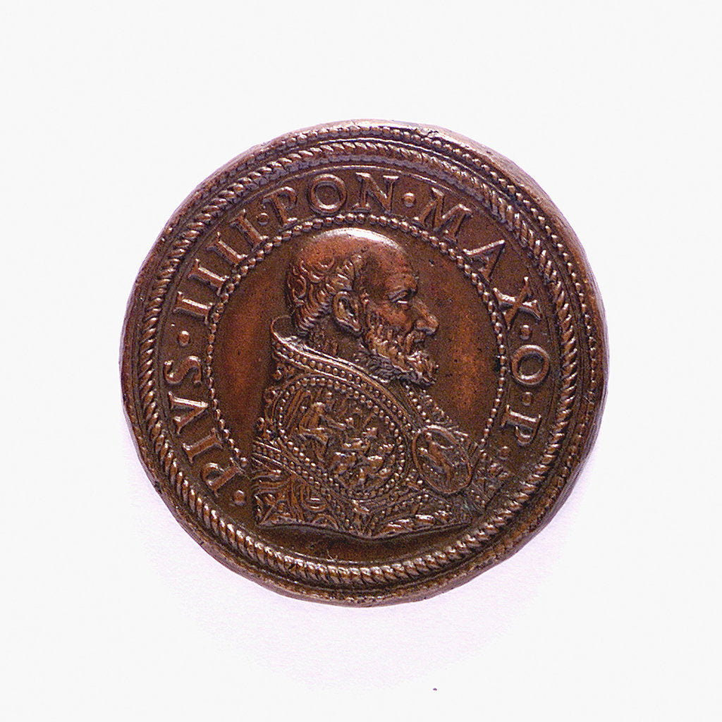 Detail of Medal commemorating the fortress and harbour of Civitavecchia; obverse by unknown