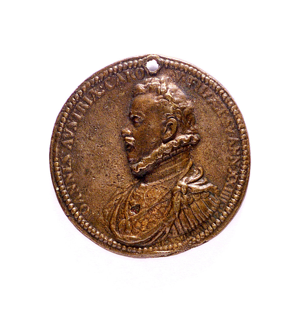 Detail of Medal commemorating the Battle of Lepanto, 1571; obverse by G.V. Melone