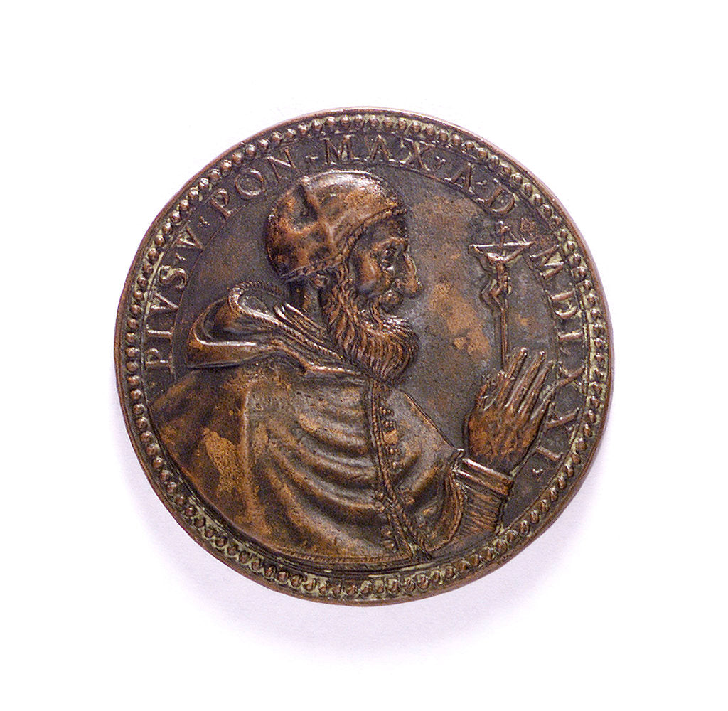 Detail of Medal commemorating the Battle of Lepanto, 1571; obverse by G.F. Bonzagna