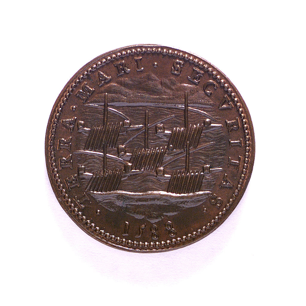 Detail of Medal commemorating naval defence; reverse by D. Poggini