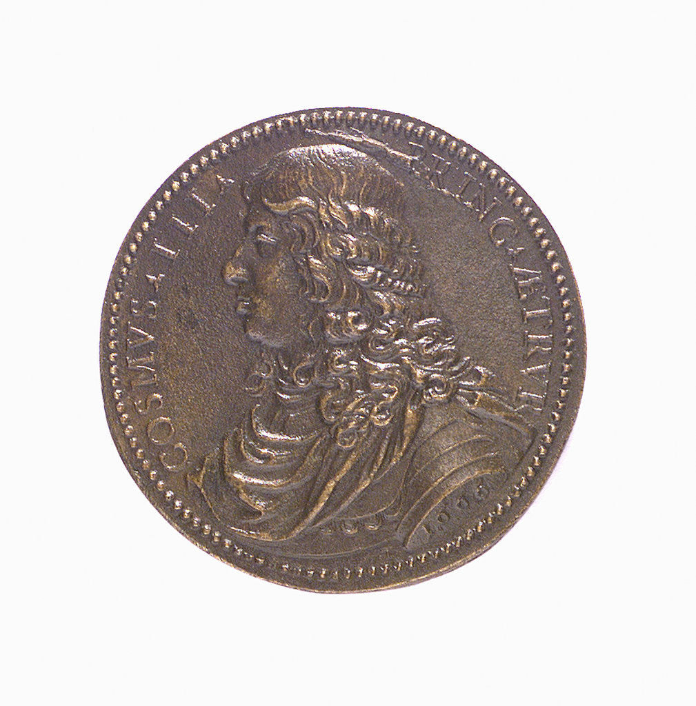 Detail of Medal commemorating the naval power of Tuscany; obverse by G.F. Travani