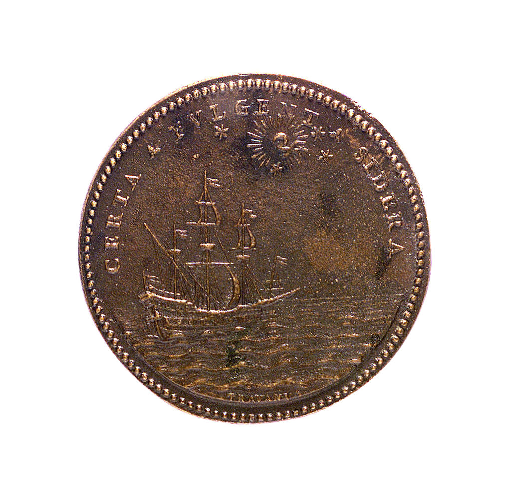 Detail of Medal commemorating the naval power of Tuscany; reverse by G.F. Travani