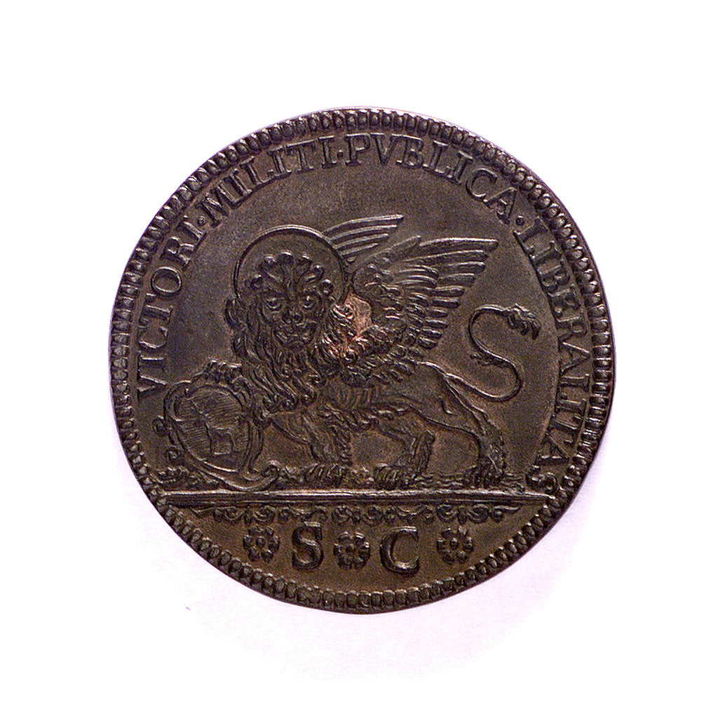 Detail of Medal commemorating Admiral Civrani's victory over the Turks at Cyprus, 1753; obverse by unknown