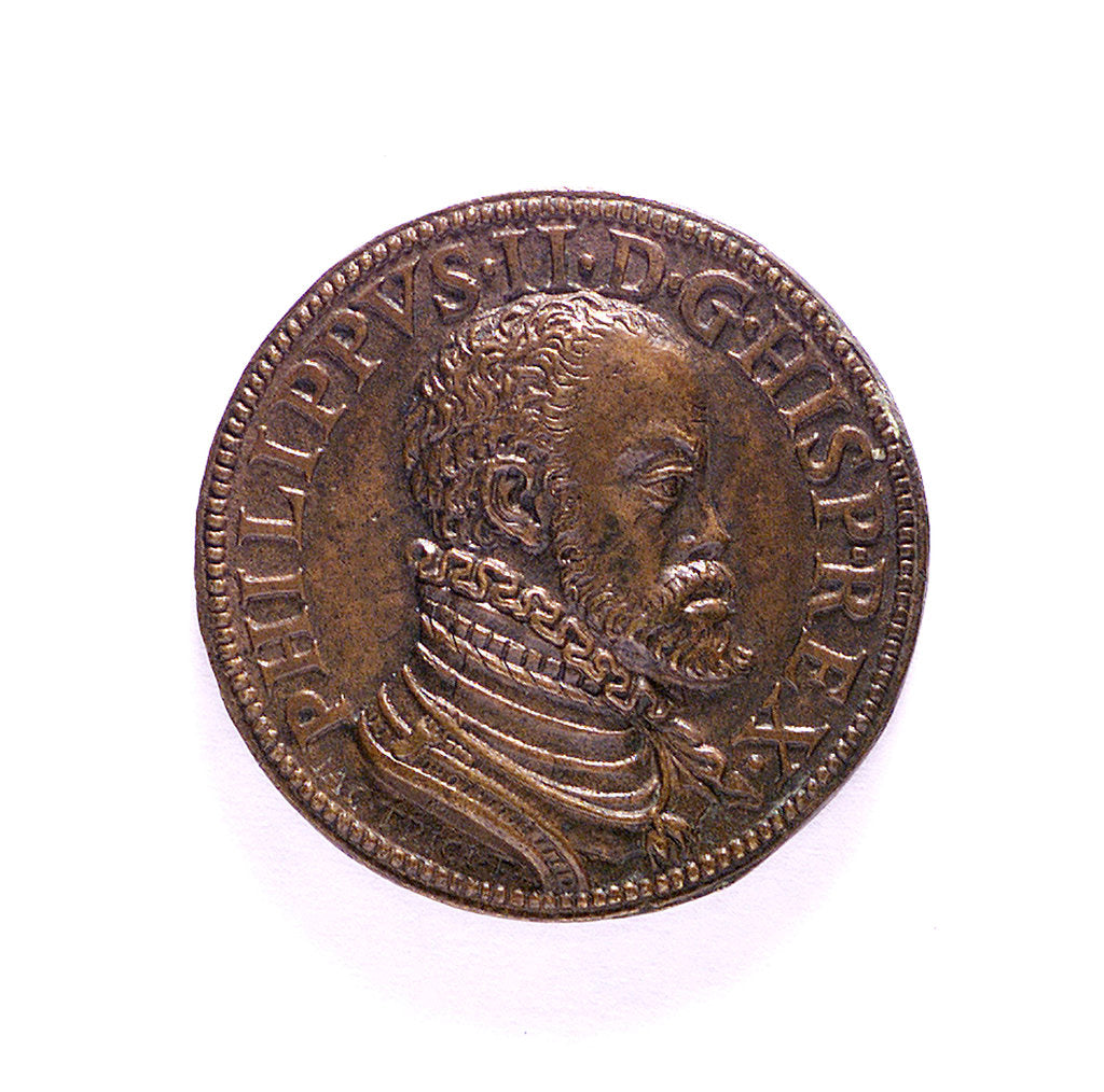 Detail of Medal commemorating the Spanish Armada, 1588; obverse by I. Trici