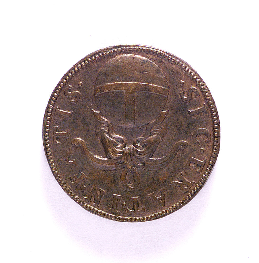 Detail of Medal commemorating the Spanish Armada, 1588; reverse by I. Trici