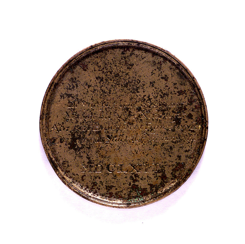 Detail of Medal commemorating the commercial treaties between Holland, France and England; reverse by J. Pool