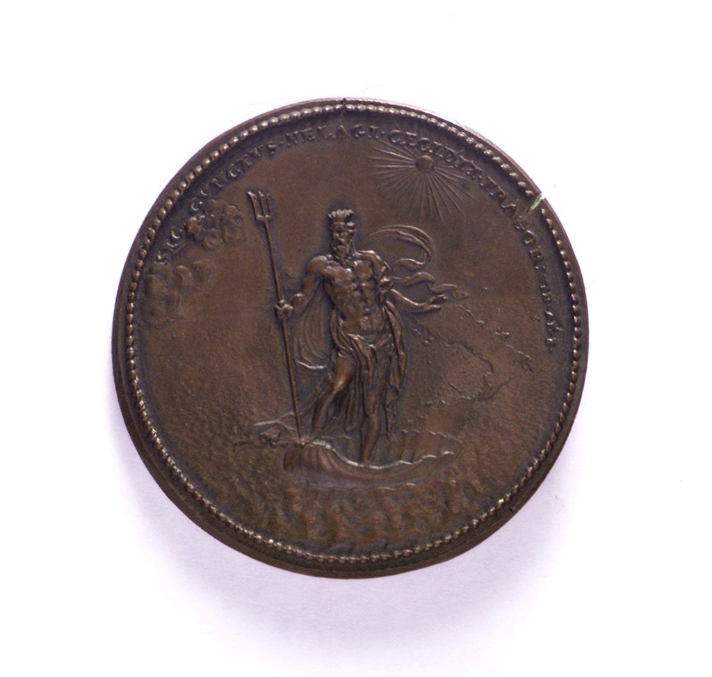 Detail of Medal commemorating the voyage to Naples of  Philip V of Spain, 1702; reverse by S. Vreani