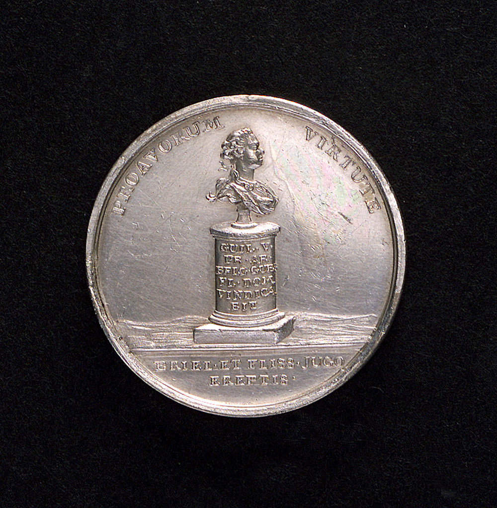 Detail of Medal commemorating the bicentenary of the deliverance of Flushing, 1772; obverse by T. van Berckel