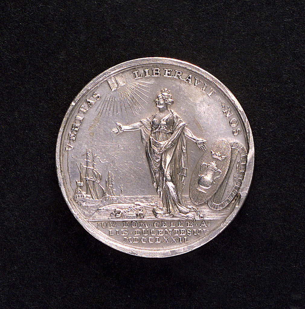Detail of Medal commemorating the bicentenary of the deliverance of Flushing, 1772; reverse by T. van Berckel
