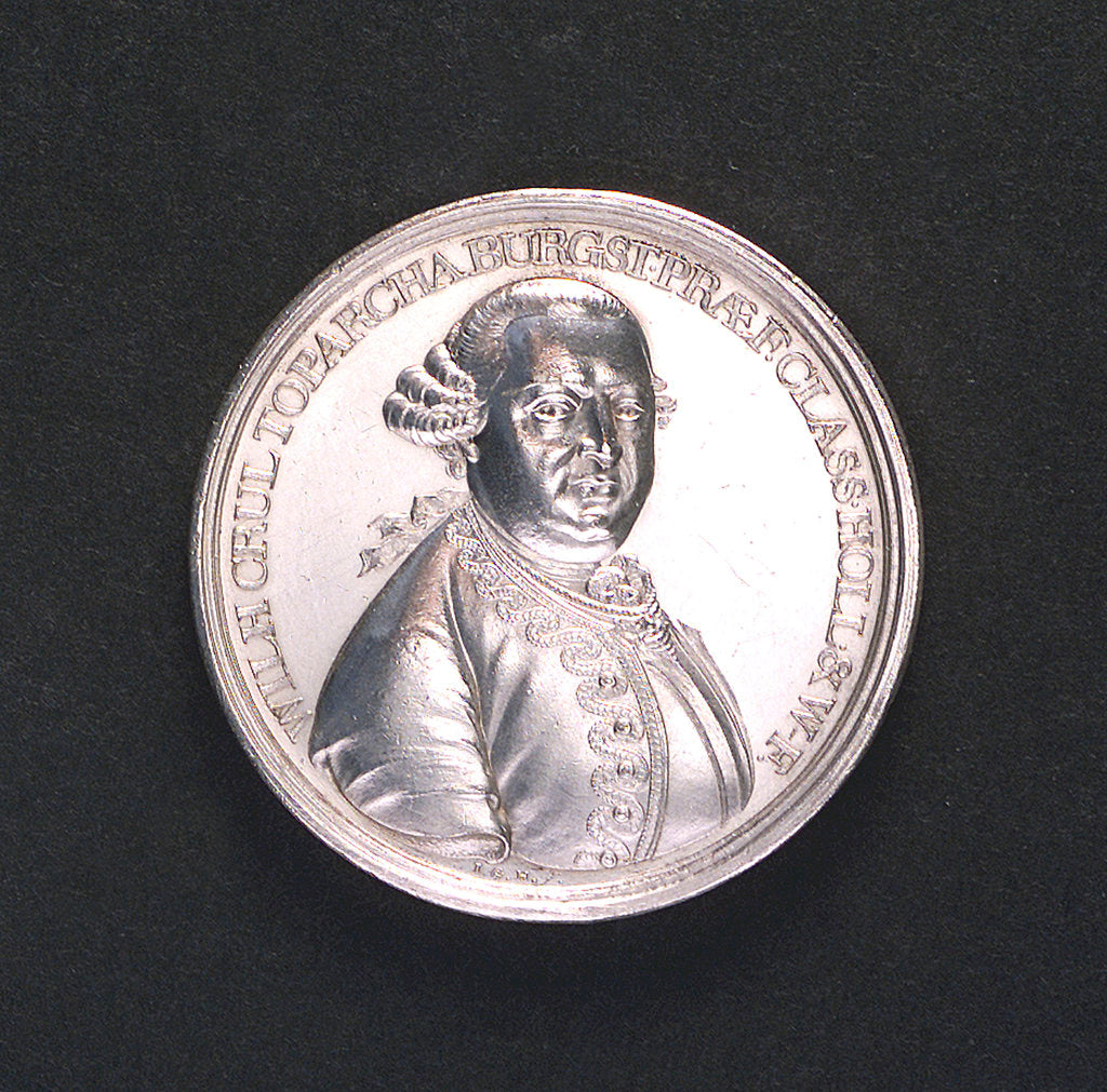 Detail of Medal commemorating Admiral Willem Crul of Holland and West Friesland; obverse by Johann Georg Holtzhey