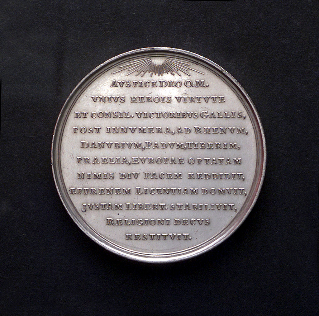 Detail of Medal commemorating the Peace of Amiens, 1801; reverse by Johann Georg Holtzhey