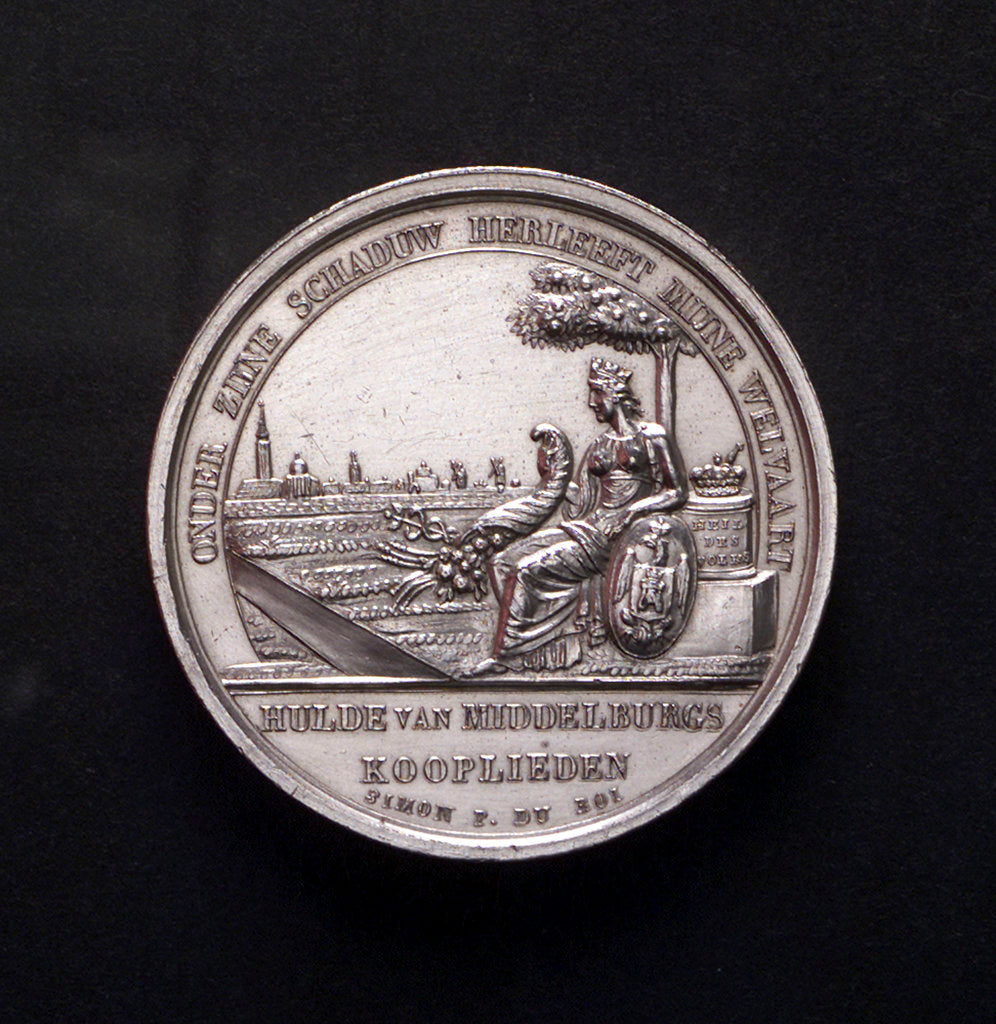 Detail of Medal commemorating the opening of the new harbour of Middelburg, 1817; obverse by Simon and Bourje