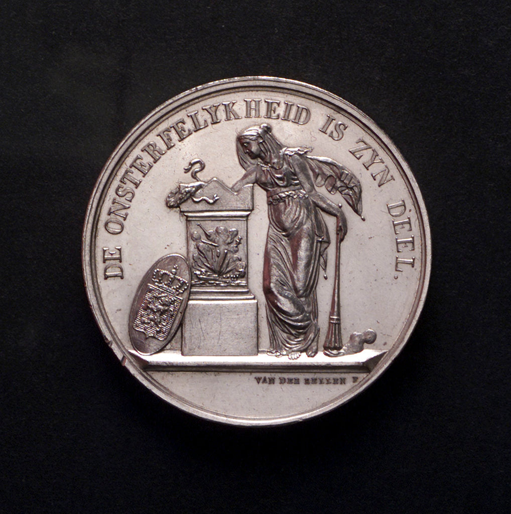 Detail of Medal commemorating the death of Lieutenant Jan Carel Josephus van Speyk, 1831; obverse by D. van der Kellen