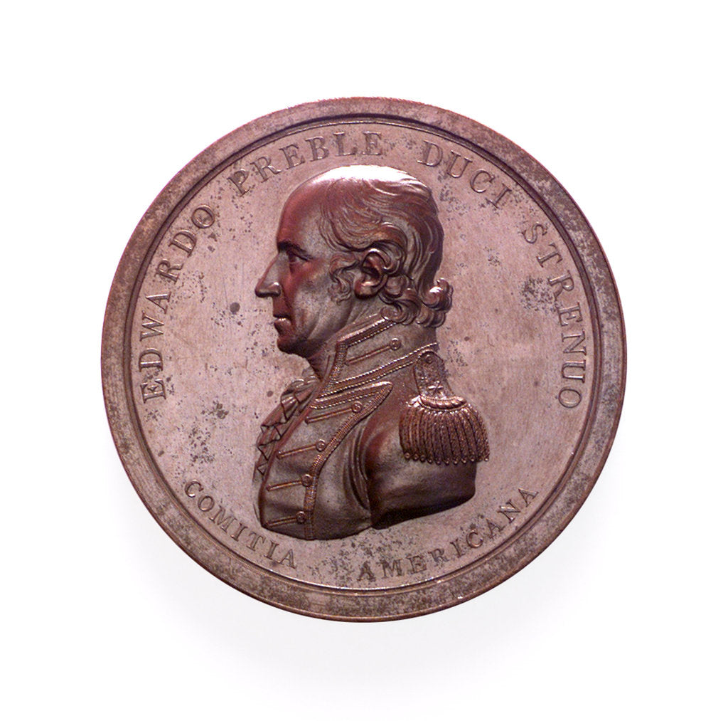 Detail of Medal commemorating Commodore E Preble and the bombardment of Tripoli, 1804; obverse by J.M. Reich