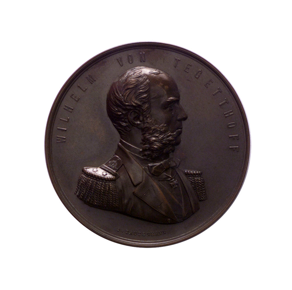 Detail of Medal commemorating the Battles of Heligoland and Lissa and Admiral von Tegetthoff; obverse by J. Tautenhayn