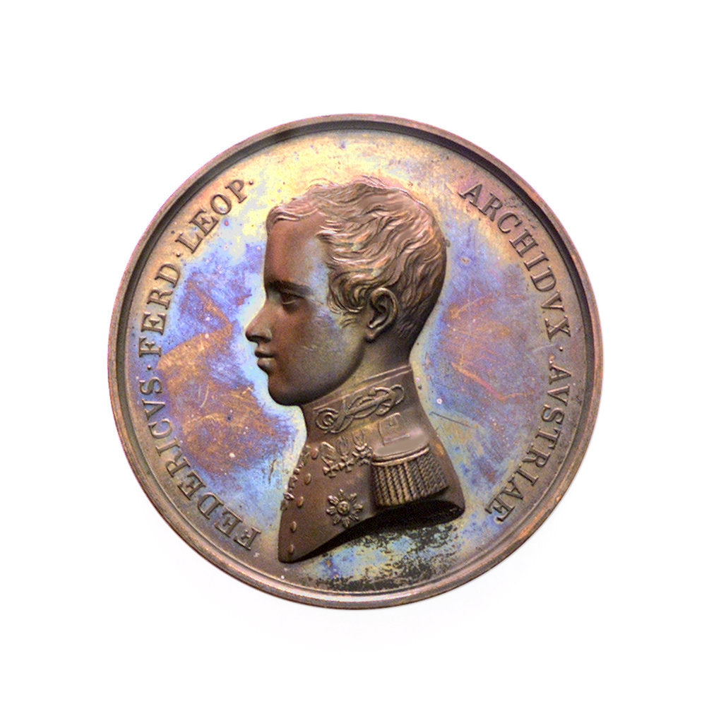 Detail of Medal commemorating the Battle of Sidon, 1841; obverse by F. Stiore