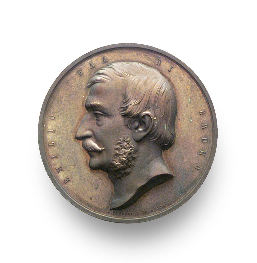 Detail of Medal commemorating Captain Faa di Bruno and the sinking of the Re d'Italia; obverse by A. Pieroni