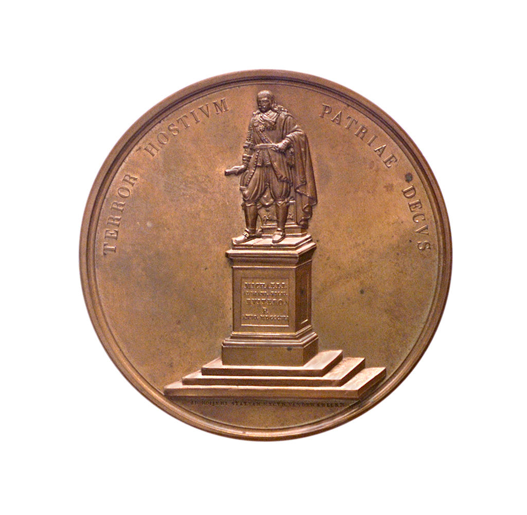 Detail of Medal commemorating Admiral de Ruyter; obverse by D. van der Kellen Junior