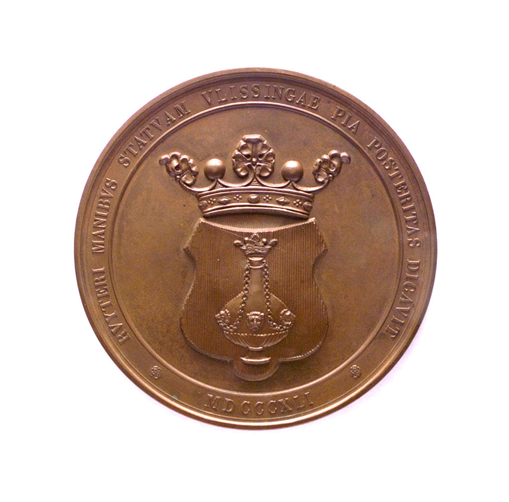Detail of Medal commemorating Admiral de Ruyter; reverse by D. van der Kellen Junior