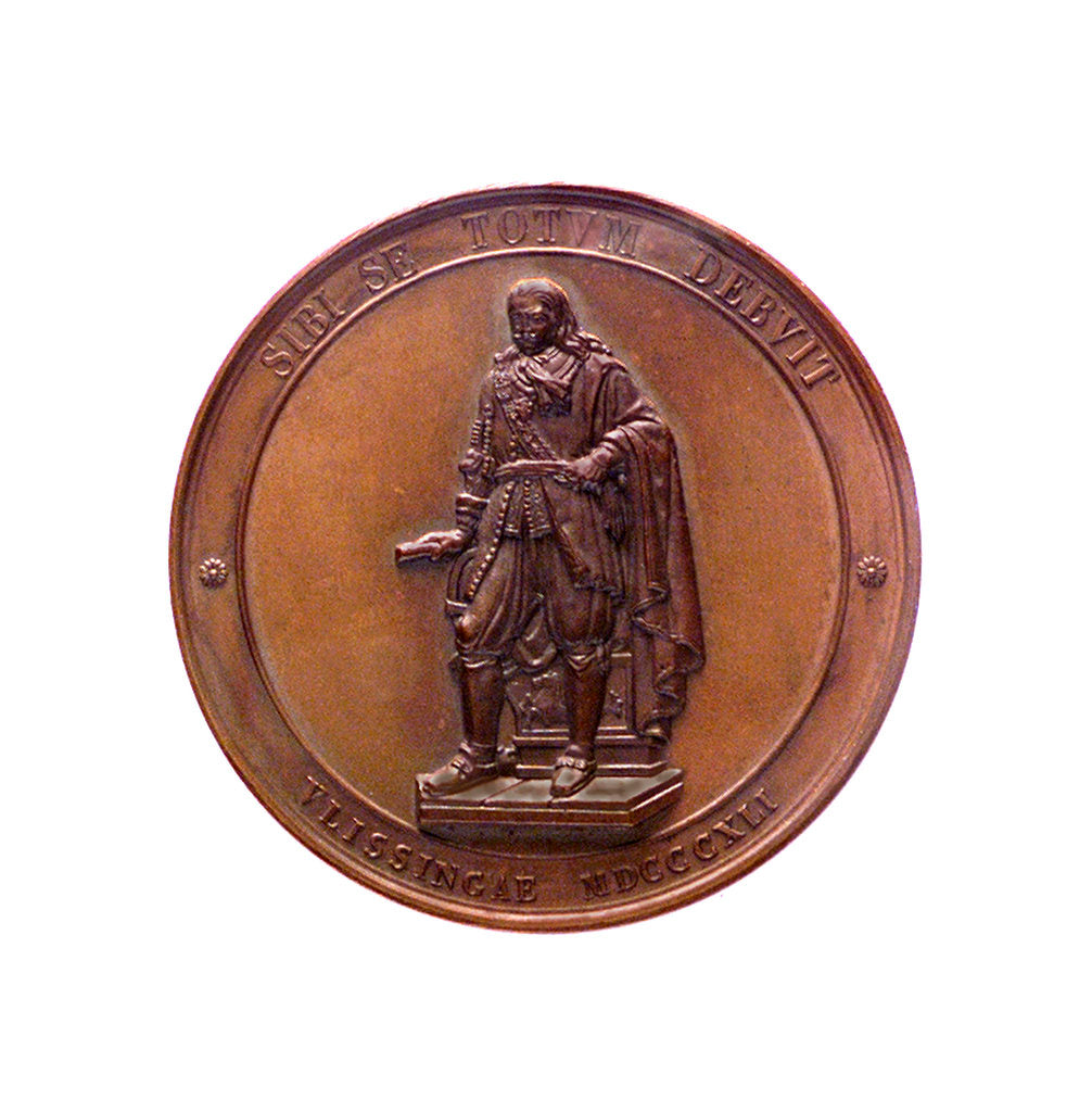 Detail of Medal commemorating Admiral de Ruyter; obverse by D. van der Kellen Junior