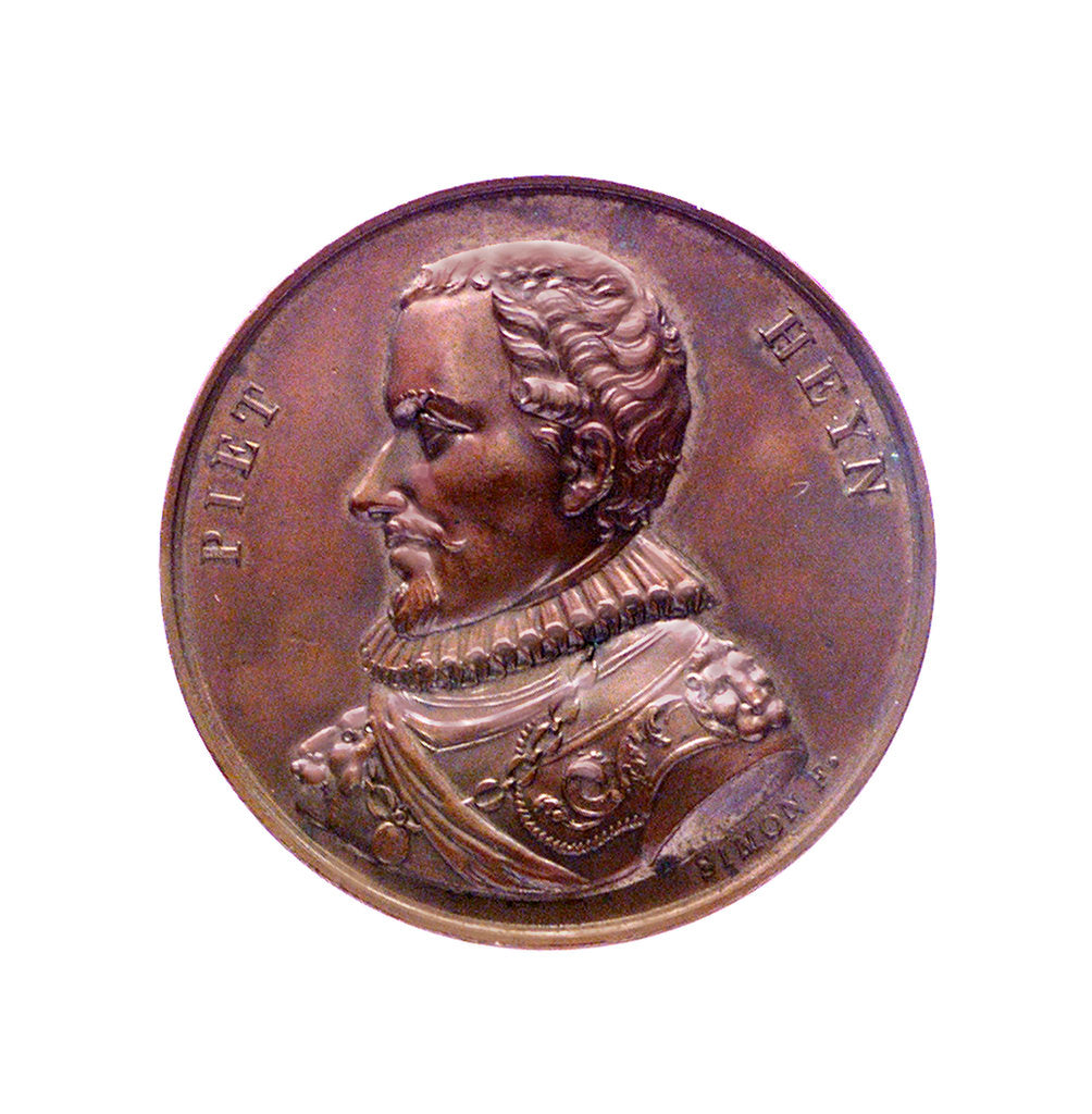 Detail of Medal commemorating Admiral Pieter Heyn (1578-1629); obverse by J.H. Simon