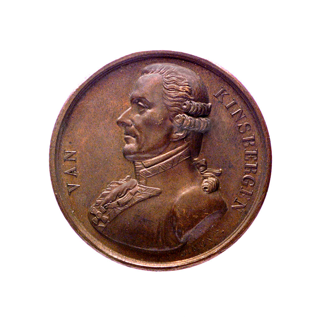 Detail of Medal commemorating Admiral J. H. van Kinsbergen; obverse by J.H. Simon