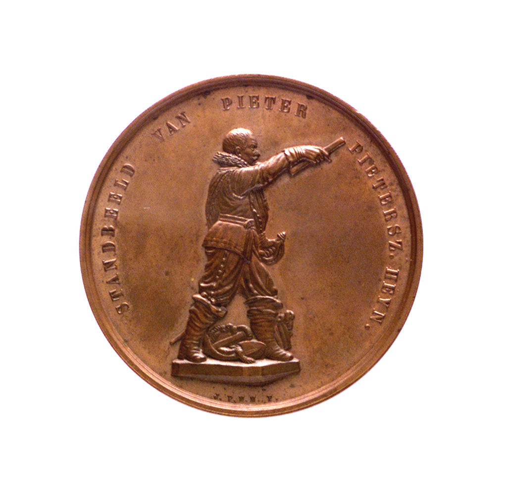Detail of Medal commemorating Admiral Pieter Heyn (1578-1629); obverse by J.P.M. Menger