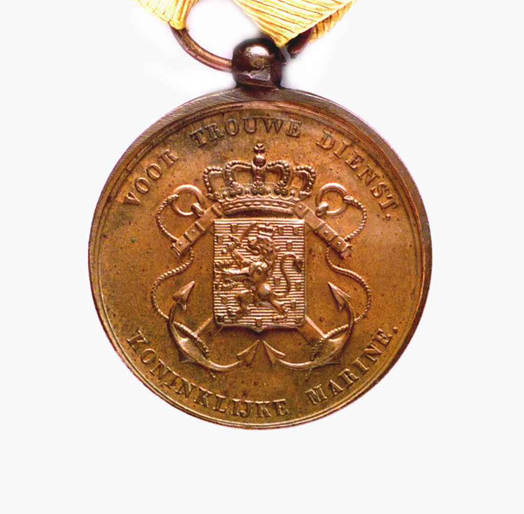 Detail of Medal commemorating the Dutch marine service; obverse by unknown