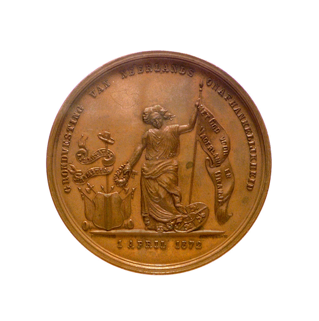 Detail of Medal commemorating the tercentenary of the deliverance of Briel; reverse by Posthumus