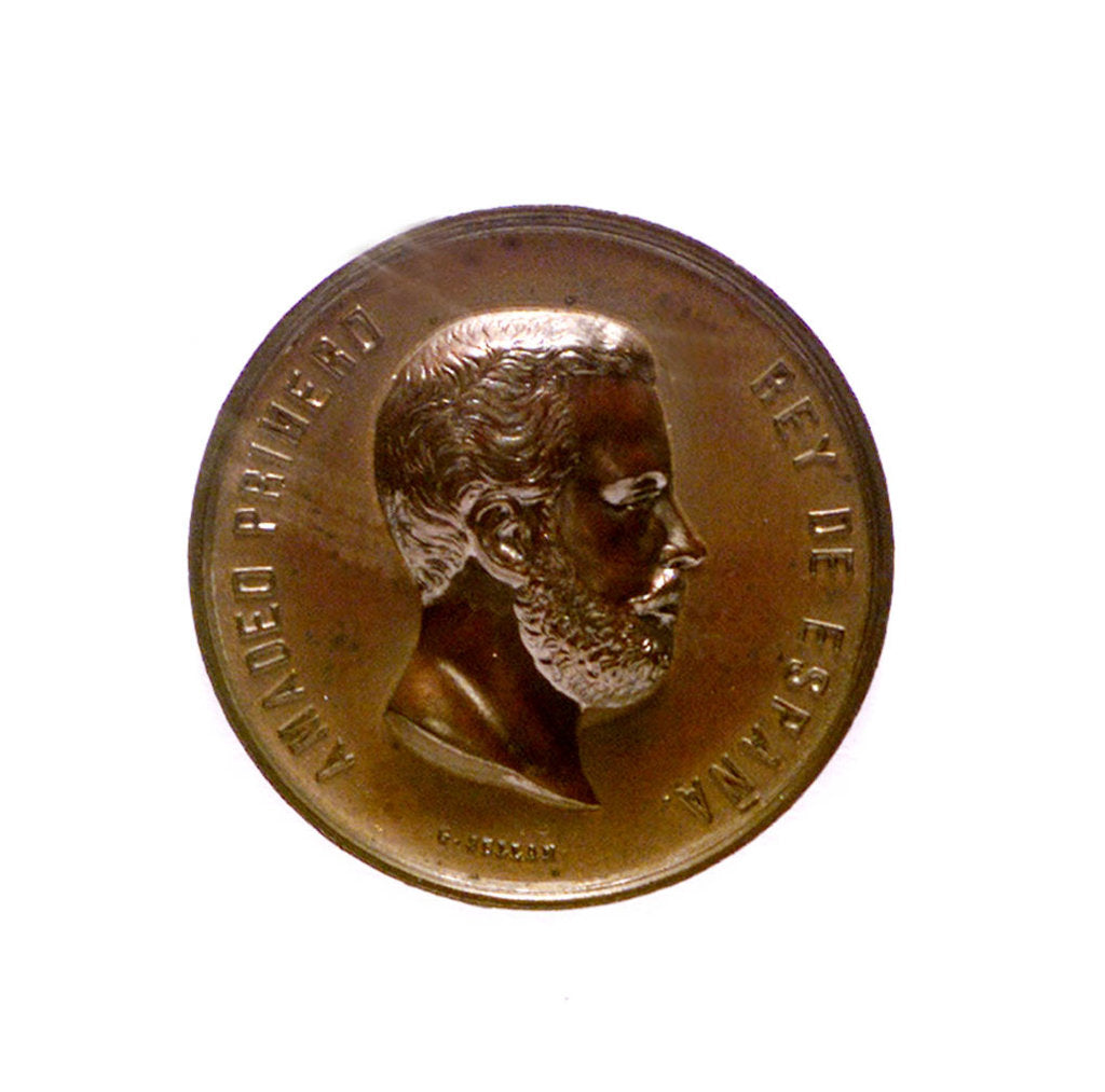 Detail of Medal commemorating the Spanish Mediterranean squadron; obverse by G. Sellan