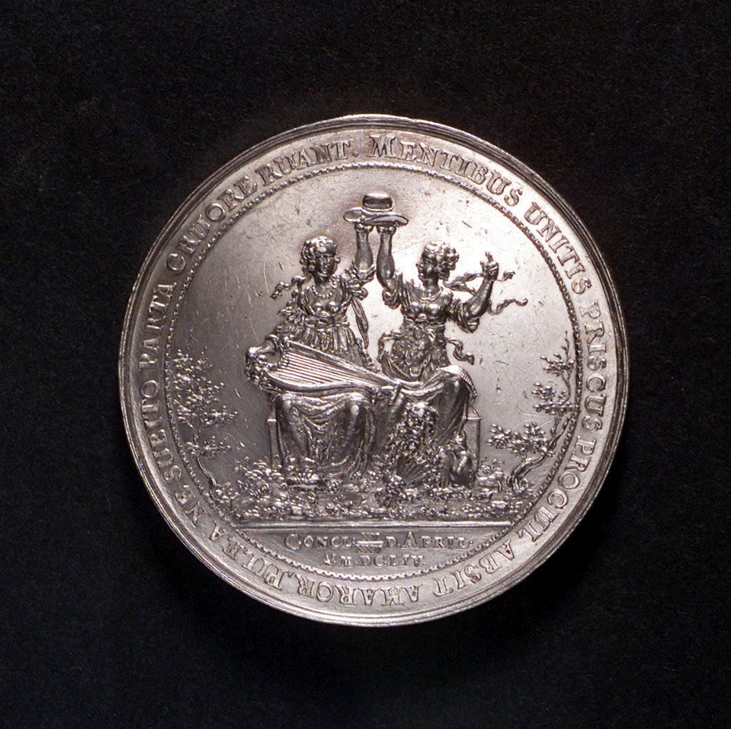 Detail of Medal commemorating the peace of Westminster, 1654; obverse by S. Dadler