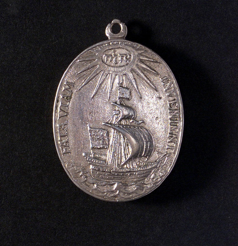 Detail of Medal commemorating Albert, Markgraf of Brandenburg and Prussia; reverse by J.B. Braun