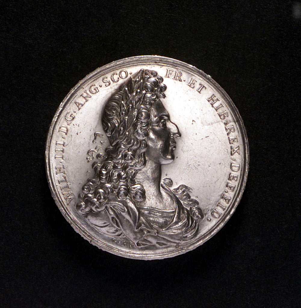 Detail of Medal commemorating the Battle of La Hogue, 1692; obverse by G. Hautsch