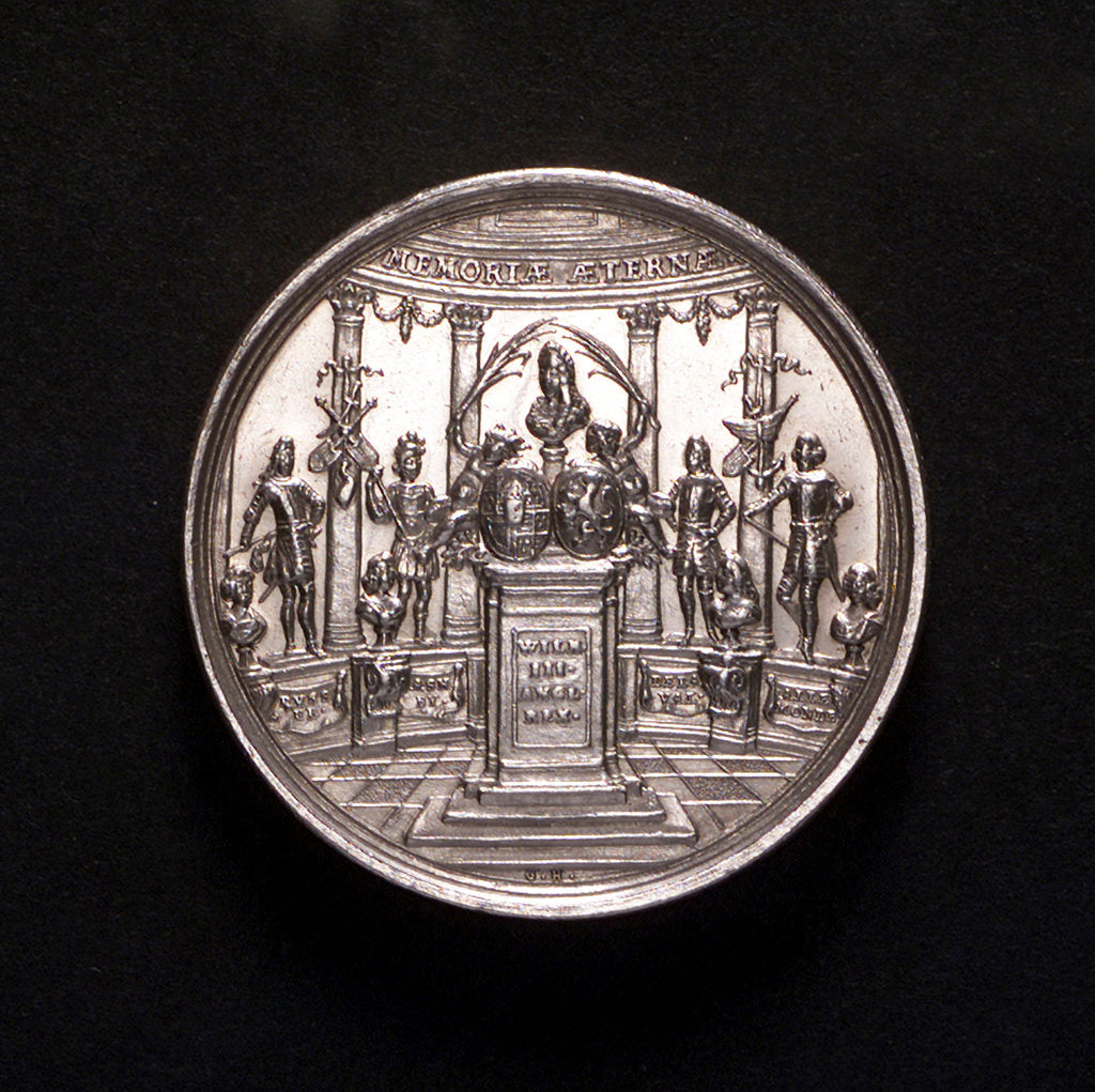 Detail of Medal commemorating the Battle of La Hogue, 1692; obverse by George Hautsch
