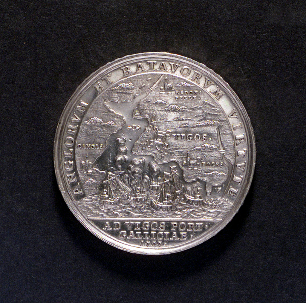 Detail of Medal commemorating the Expedition to Vigo Bay, 1702; reverse by unknown