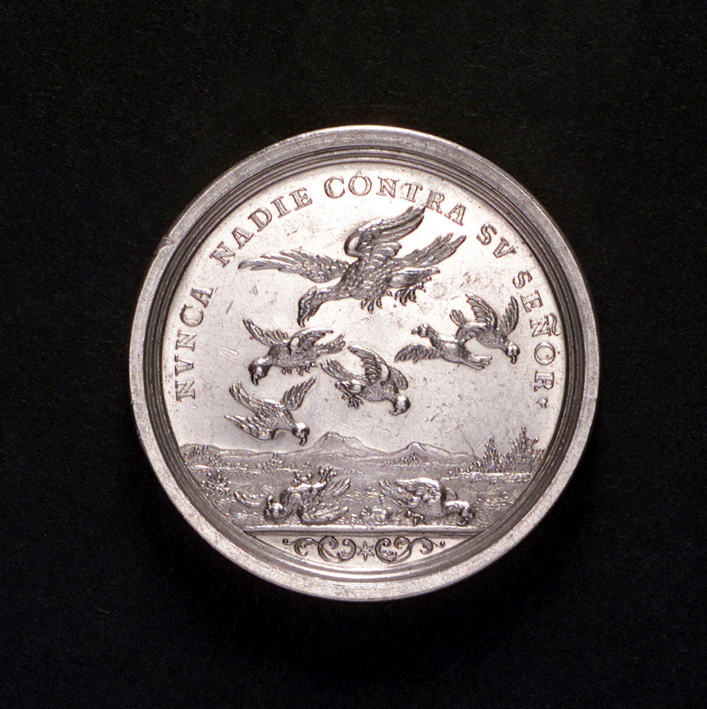 Detail of Medal commemorating the Battle of Cape Passaro, 1718; obverse by G.W. Vestner