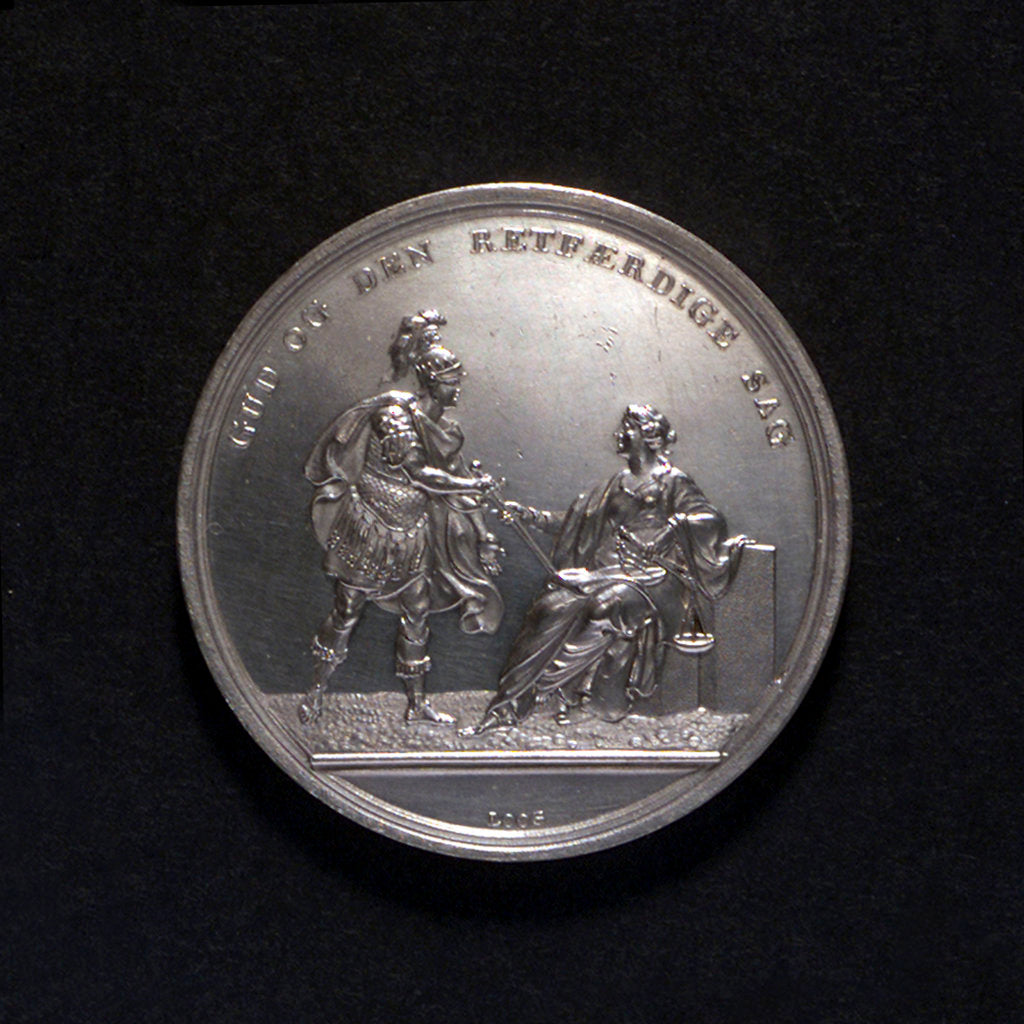 Detail of Medal commemorating the Battle of Copenhagen, 1801; obverse by D.F. Loos