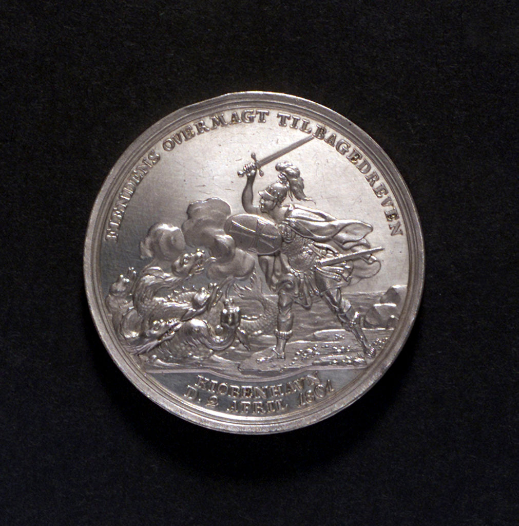 Detail of Medal commemorating the Battle of Copenhagen, 1801; reverse by D.F. Loos