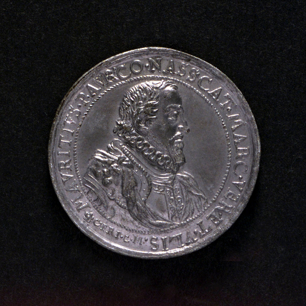 Detail of Medal commemorating Admiral Franck van der Does' successes, 1599; obverse by C. Maler